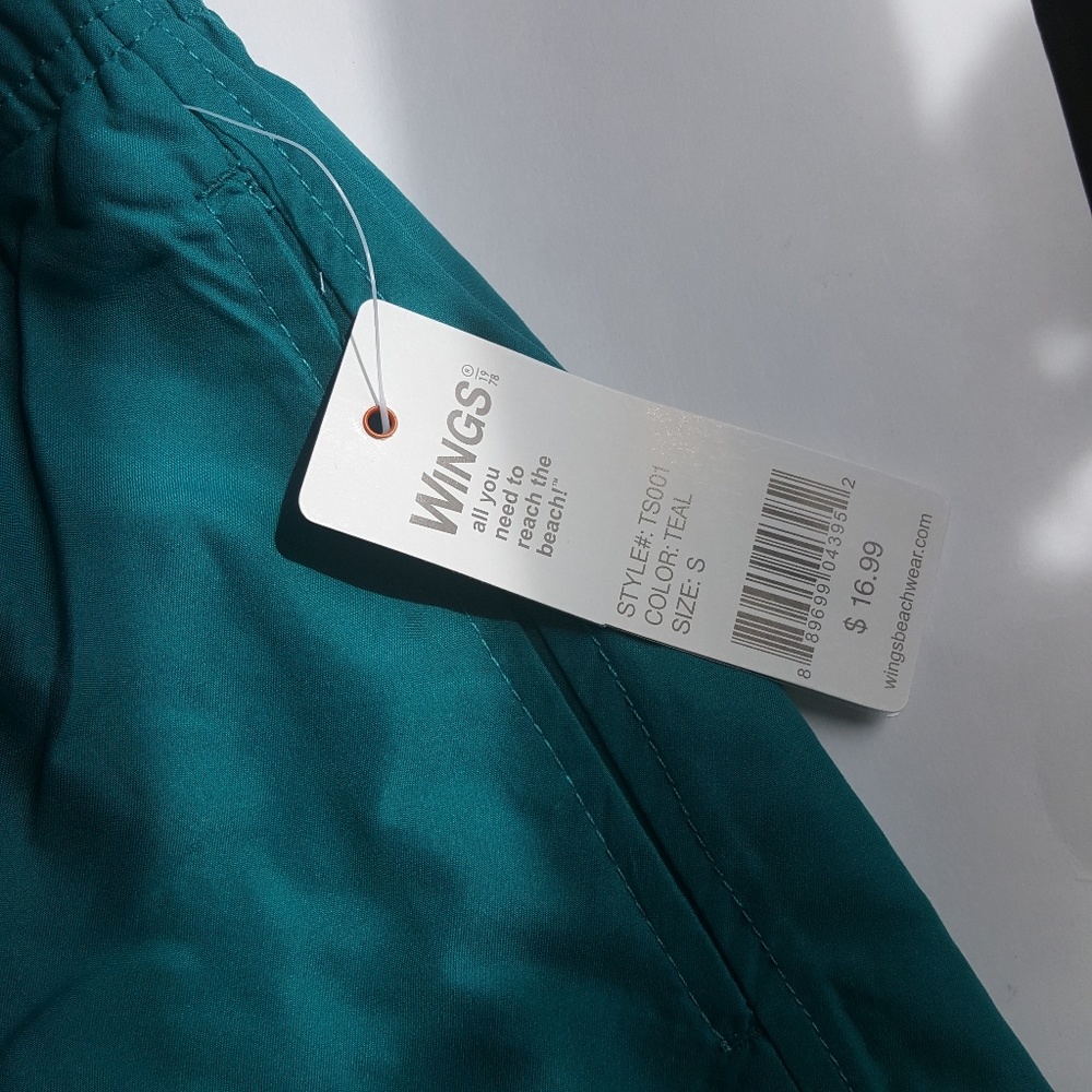 MEN'S Teal Swim Trunks - Picture 2 of 4
